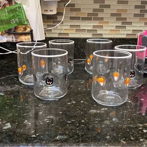 Anthropologie Halloween Glasses ( set of 6)